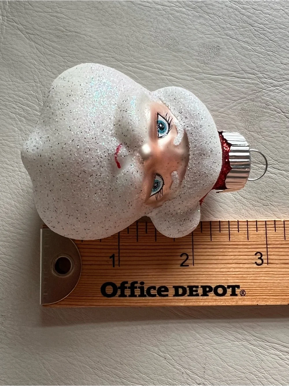Radko Shiny Brite Holiday Santa Face Hanging Ornament